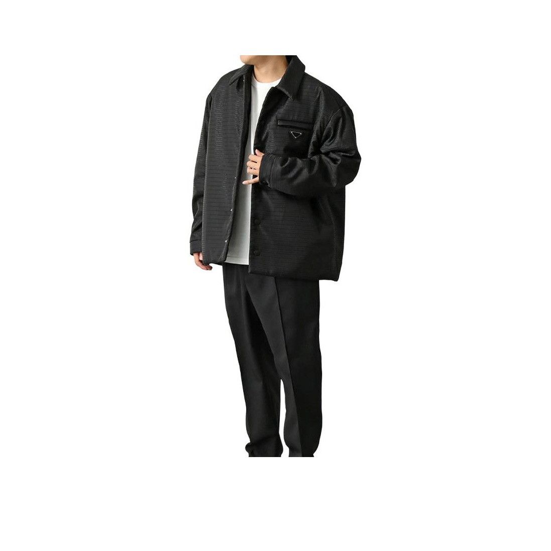 Prada Prada Re-Nylon Monogram Shirt Jacket Size M Size US M / EU 48-50 / 2 - 8 Thumbnail