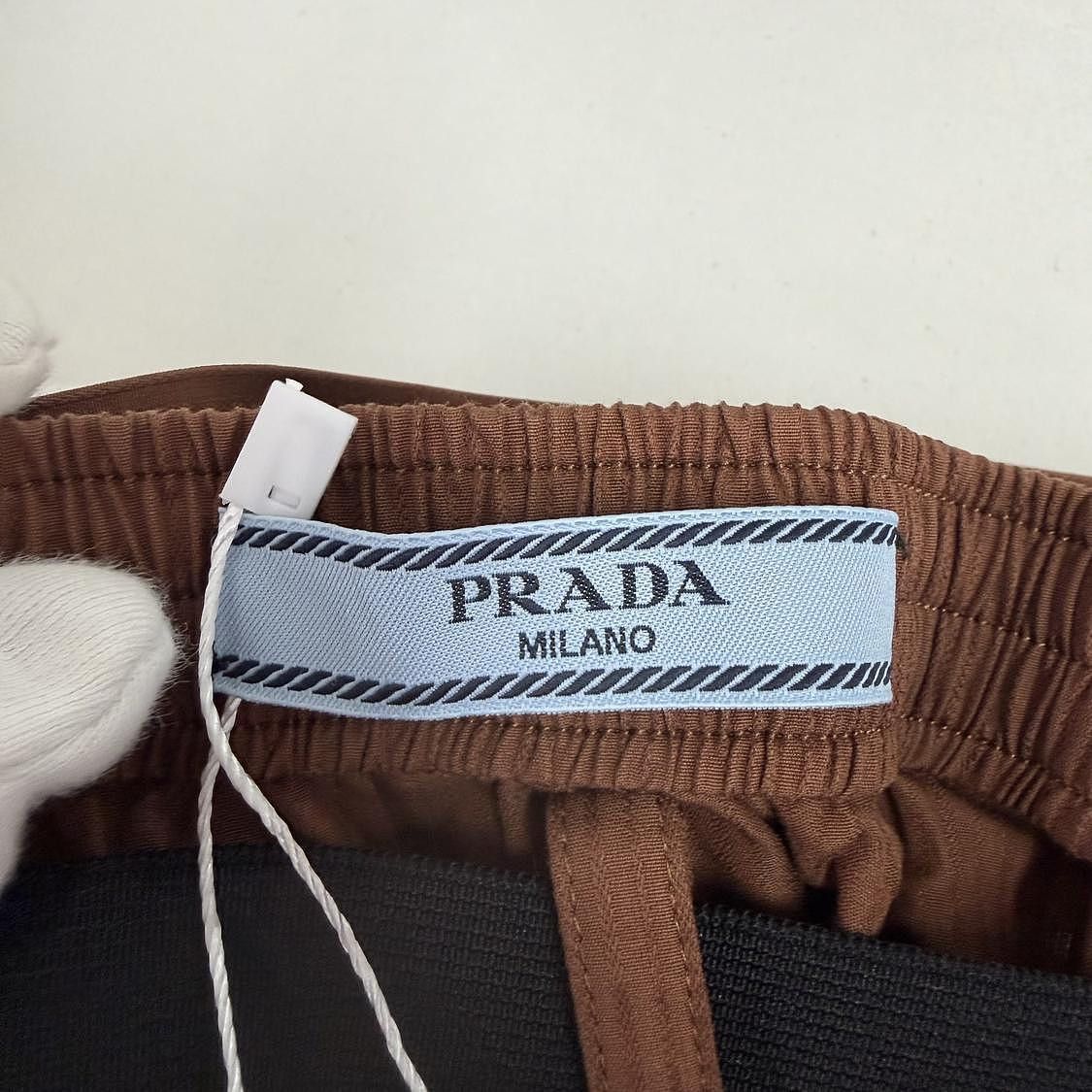 Prada Prada Brown Cotton Mini Skirt Size 38 Size 26" / US 2 / IT 38 - 3 Thumbnail