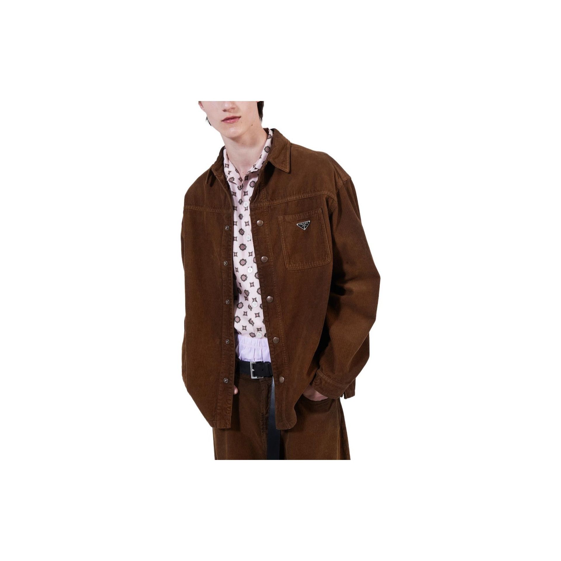 Prada Prada Brown Corduroy Shirt Size XXL Size US XXL / EU 58 / 5 - 8 Thumbnail