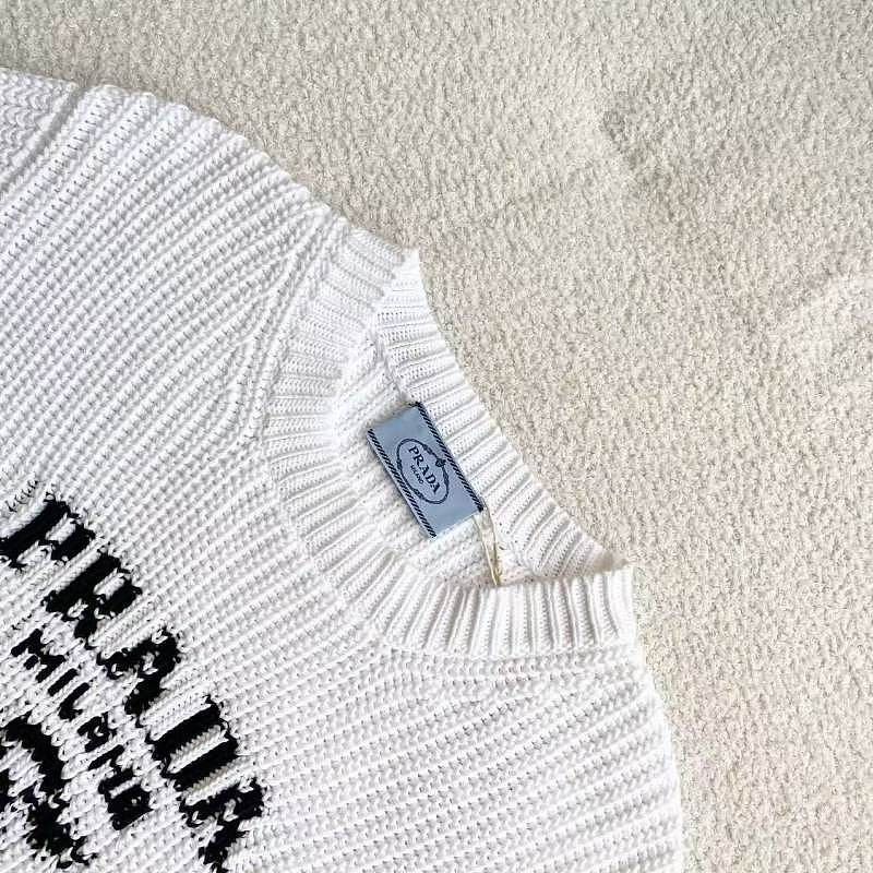 Prada Prada Logo Ribbed Knit Sweater Size 40 Size S / US 4 / IT 40 - 3 Thumbnail