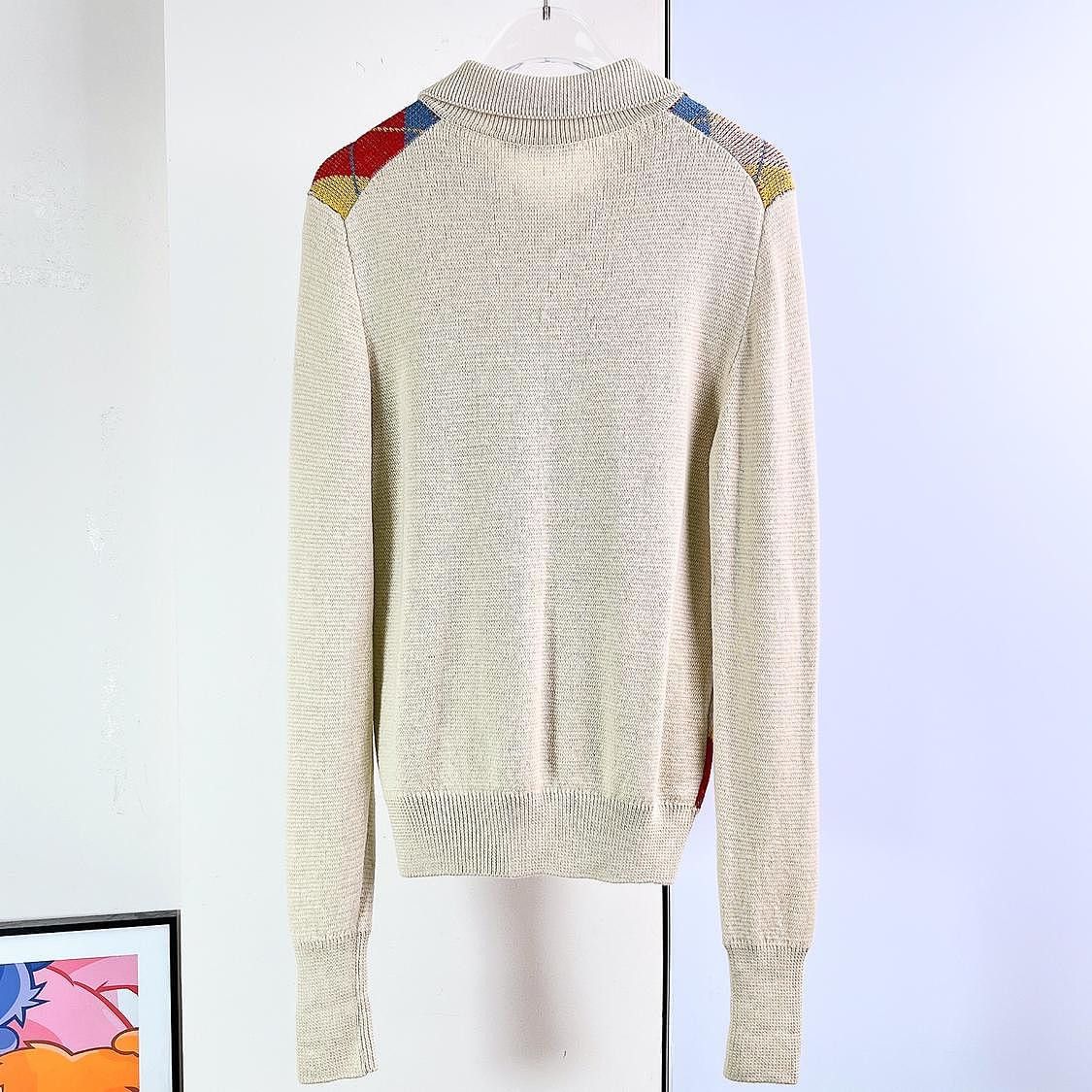 Prada Prada Argyle Knit Polo Sweater Size 38 Size XS / US 0-2 / IT 36-38 - 2 Thumbnail