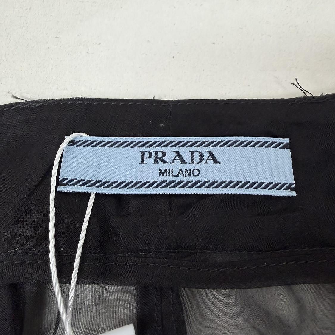 Prada Prada Black Sheer Trousers Size 40 Size 27" / US 4 / IT 40 - 3 Thumbnail