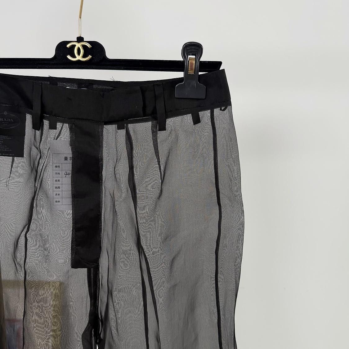 Prada Prada Black Sheer Trousers Size 40 Size 27" / US 4 / IT 40 - 5 Thumbnail