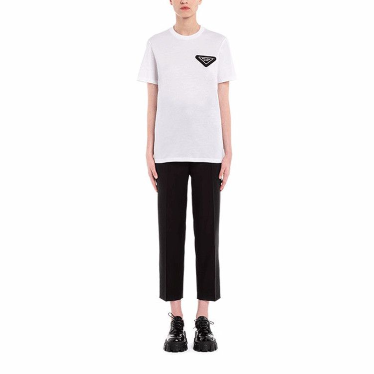 Prada Prada Logo Patch Short Sleeve T-Shirt Size XS Size XS / US 0-2 / IT 36-38 - 7 Thumbnail