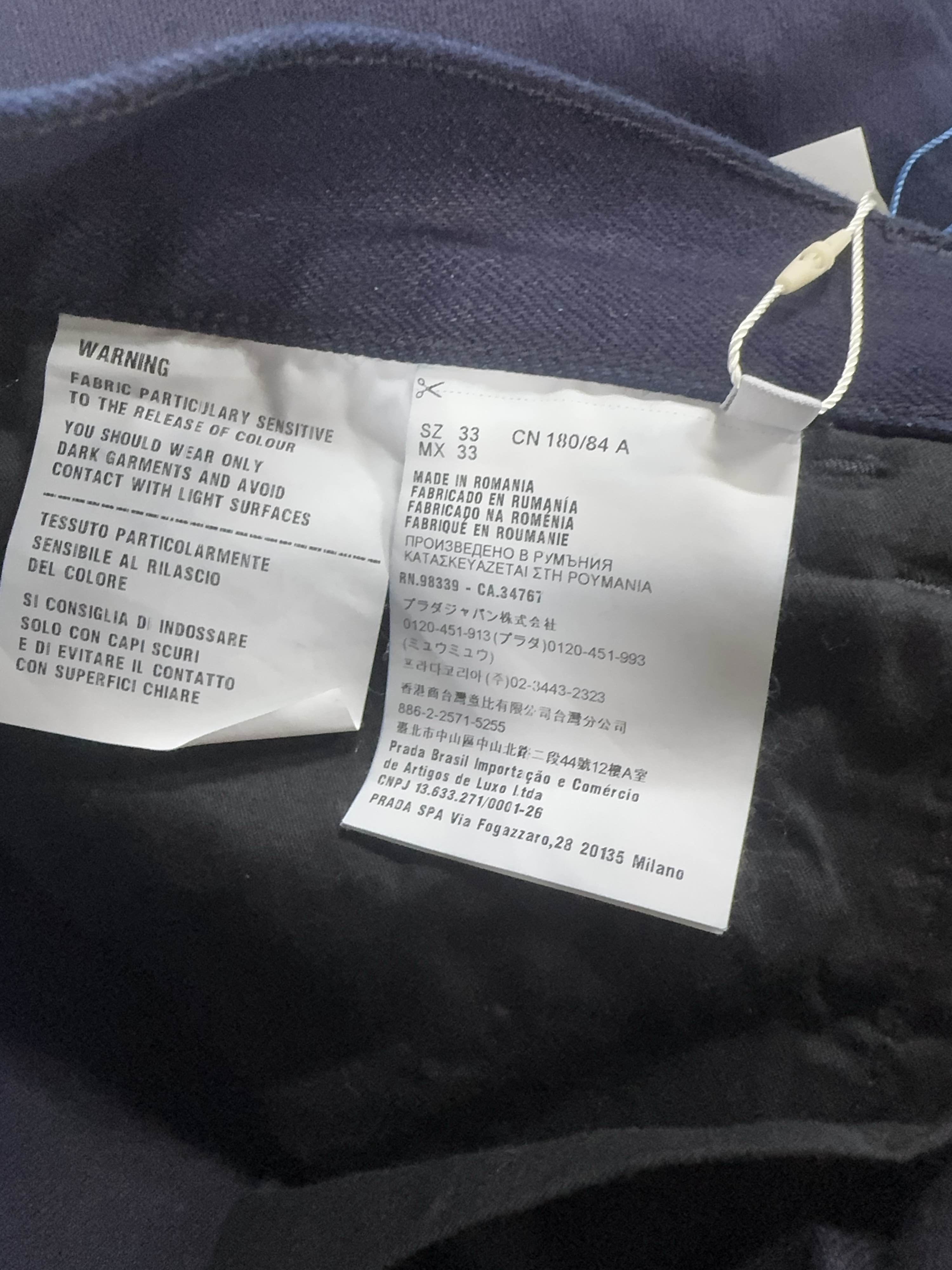 Prada Prada Dark Denim Jeans Size 33 Size US 33 - 4 Thumbnail