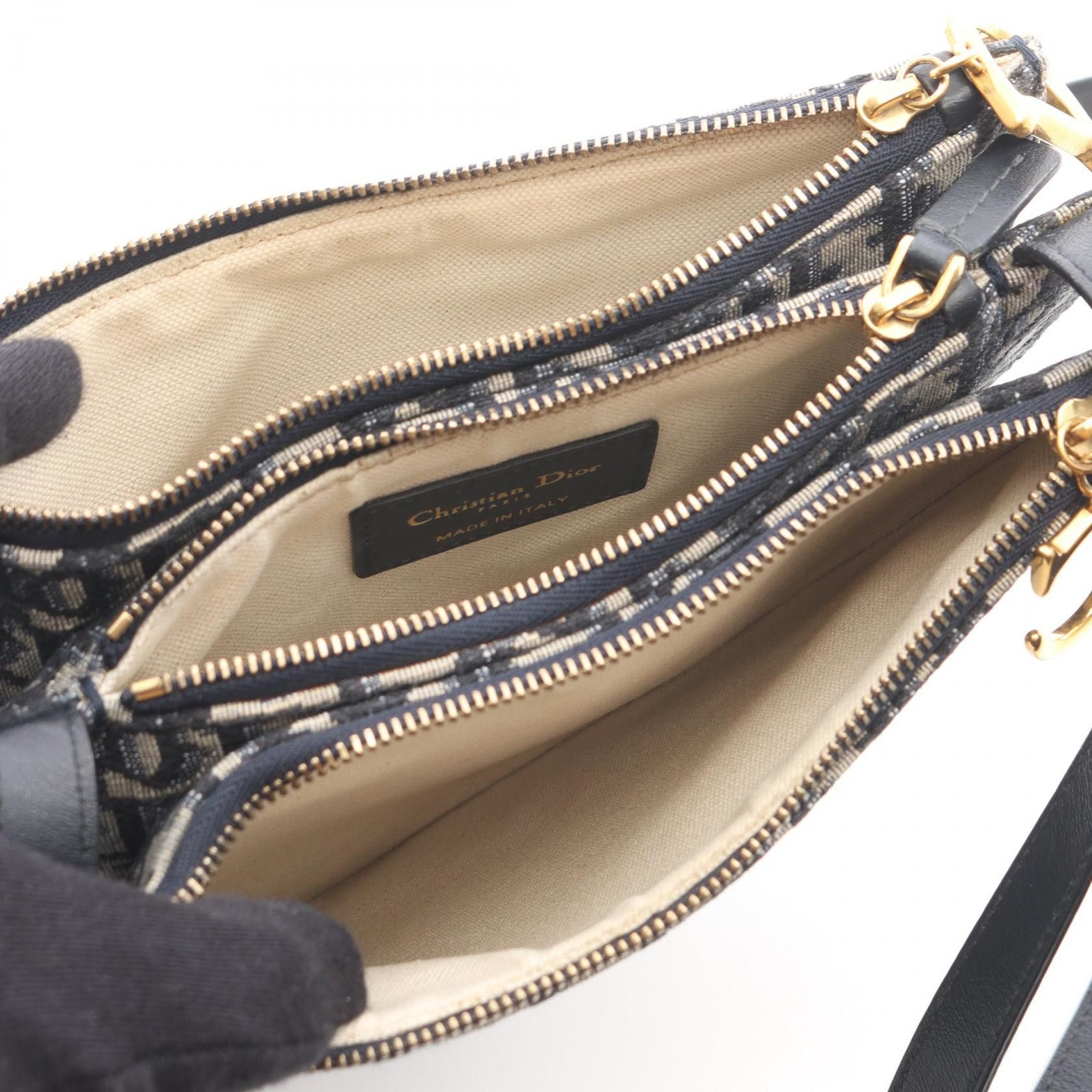Dior Dior Dior Saddle Oblique Canvas Leather Shoulder Bag Textile Shoulder Bag DUTY FREE for USA Size ONE SIZE - 3 Thumbnail