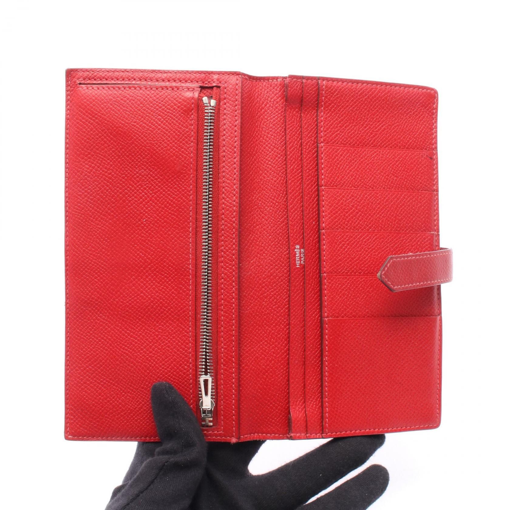 Hermes Hermes Hermes Bearn Soufflet Epsom Leather Long Wallet Leather Long Wallet Stamp P (2012) DUTY FREE for USA Size ONE SIZE - 3 Thumbnail