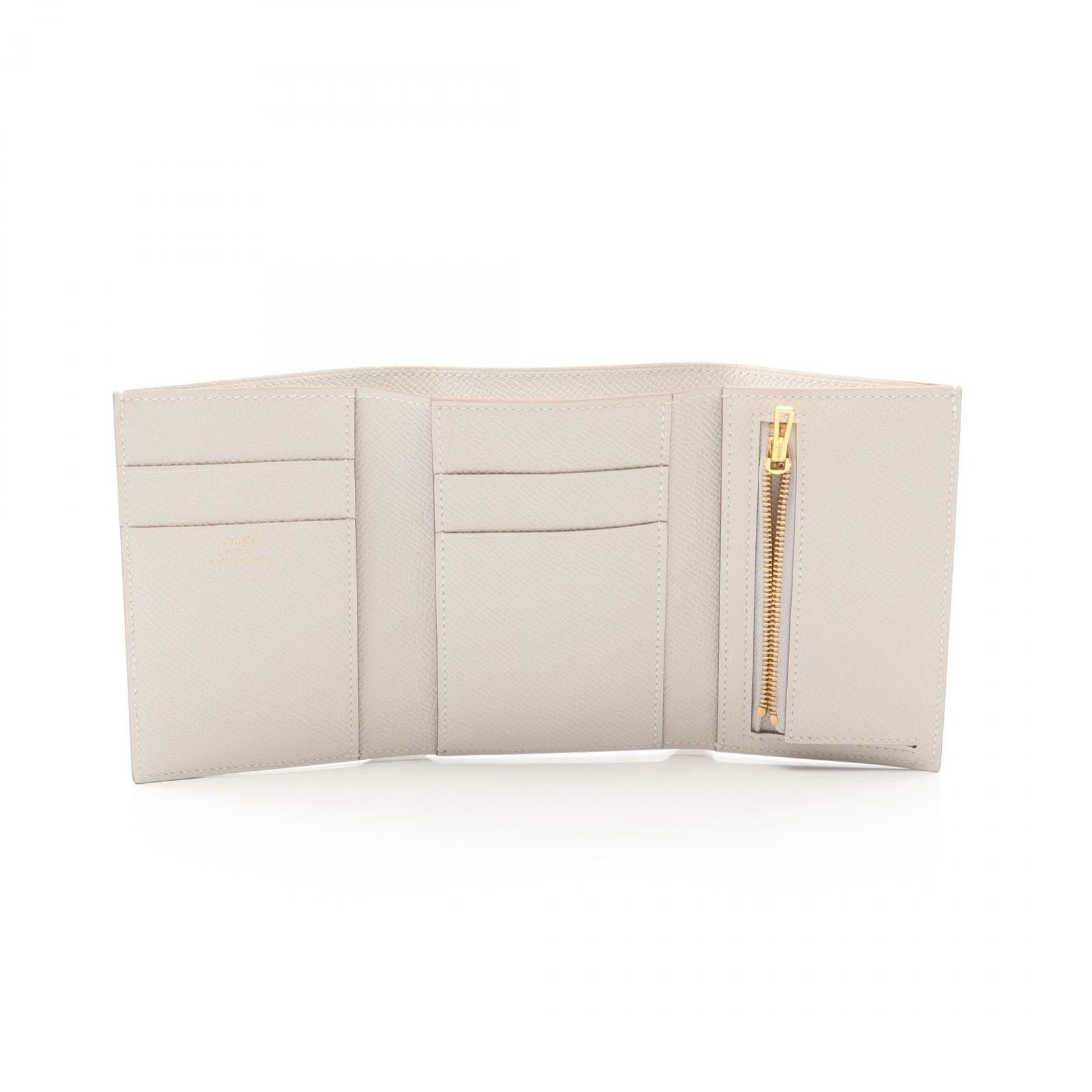 Hermes Hermes Hermes Bearn Combine Calfskin Wallet Leather Short Wallet Stamp W (2024) DUTY FREE for USA Size ONE SIZE - 3 Thumbnail