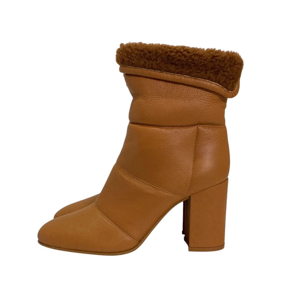 Other Other Gianvito Rossi Leather Chunky Heel Shearling Boots Leather Shoes DUTY FREE for USA Size ONE SIZE - 2 Thumbnail