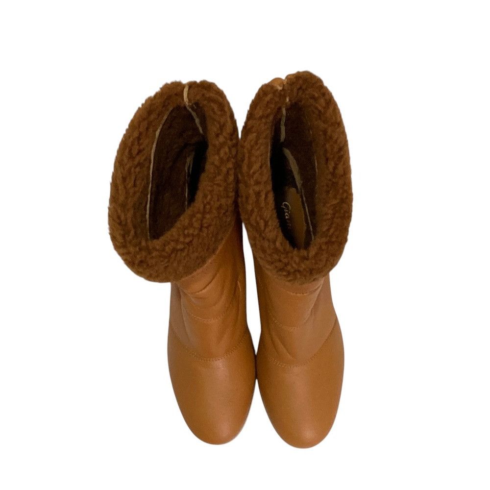 Other Other Gianvito Rossi Leather Chunky Heel Shearling Boots Leather Shoes DUTY FREE for USA Size ONE SIZE - 5 Thumbnail