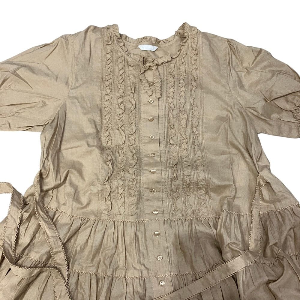 Other Other PINK HOUSE Frill Shirt Dress Textile Dresses A2143FAY280 DUTY FREE for USA Size ONE SIZE - 3 Thumbnail