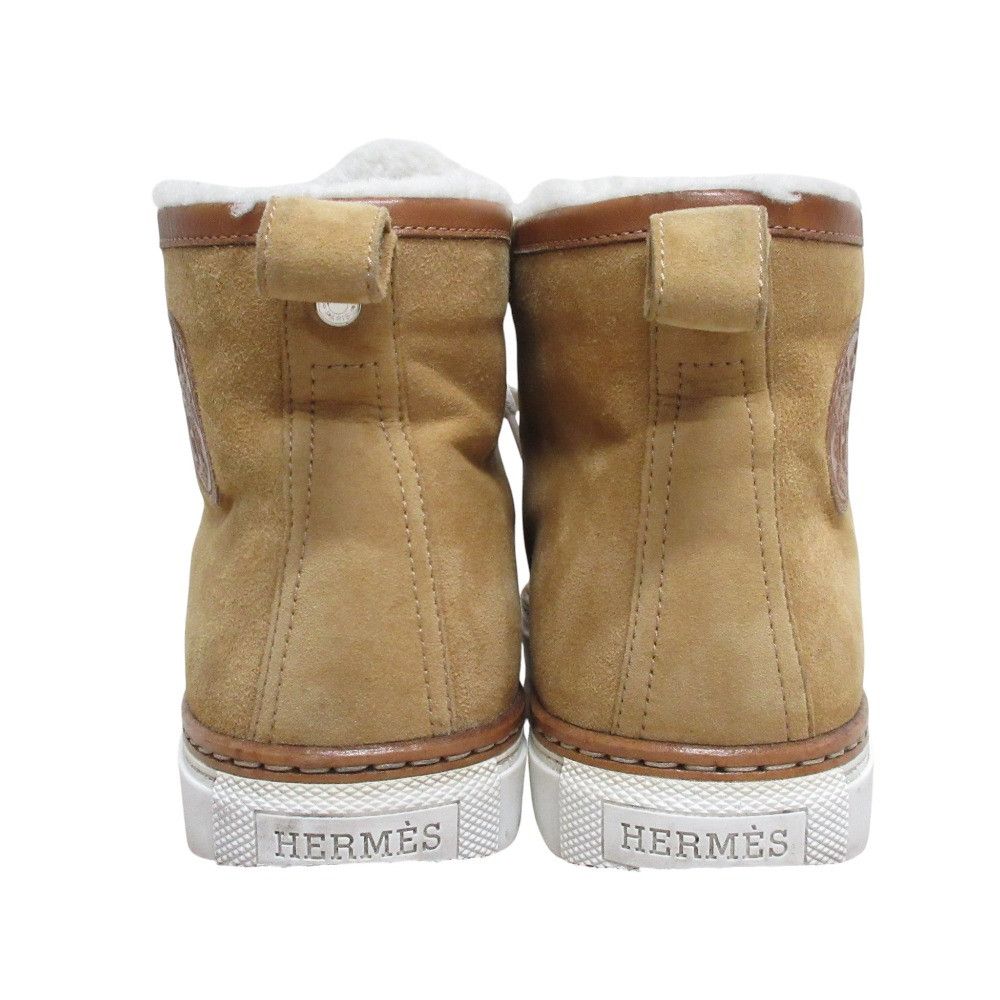 Hermes Hermes Hermes Jimmy Shearling High Top Sneakers 36 1/2 Fur Shoes DUTY FREE for USA Size ONE SIZE - 2 Thumbnail