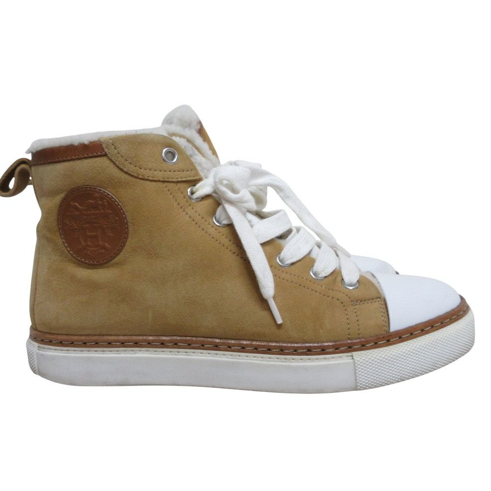 Hermes Hermes Hermes Jimmy Shearling High Top Sneakers 36 1/2 Fur Shoes DUTY FREE for USA Size ONE SIZE - 6 Thumbnail