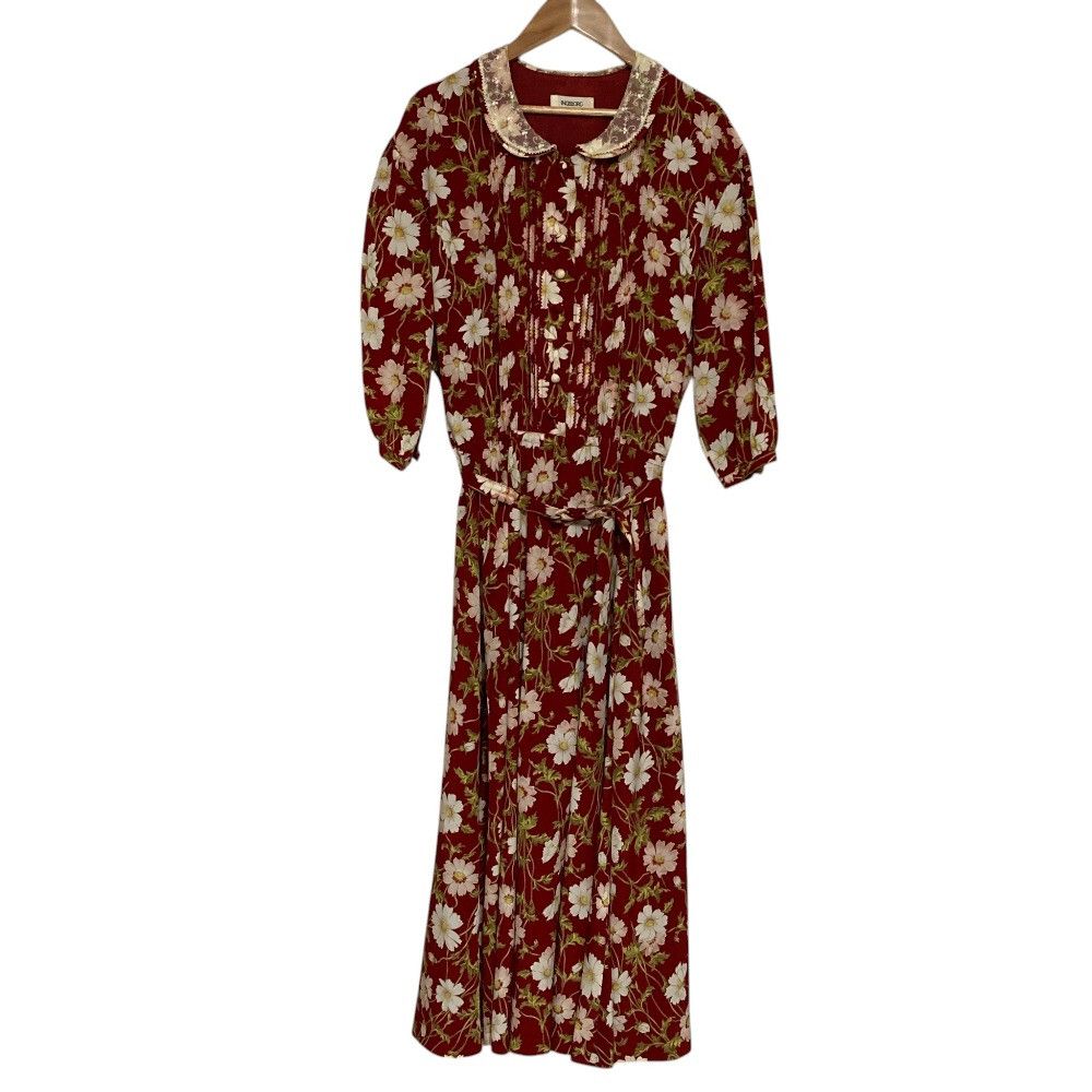 Other Other INGEBORG Lace Collar Floral Long Shirt Dress Textile Dresses DUTY FREE for USA Size ONE SIZE - 3 Thumbnail