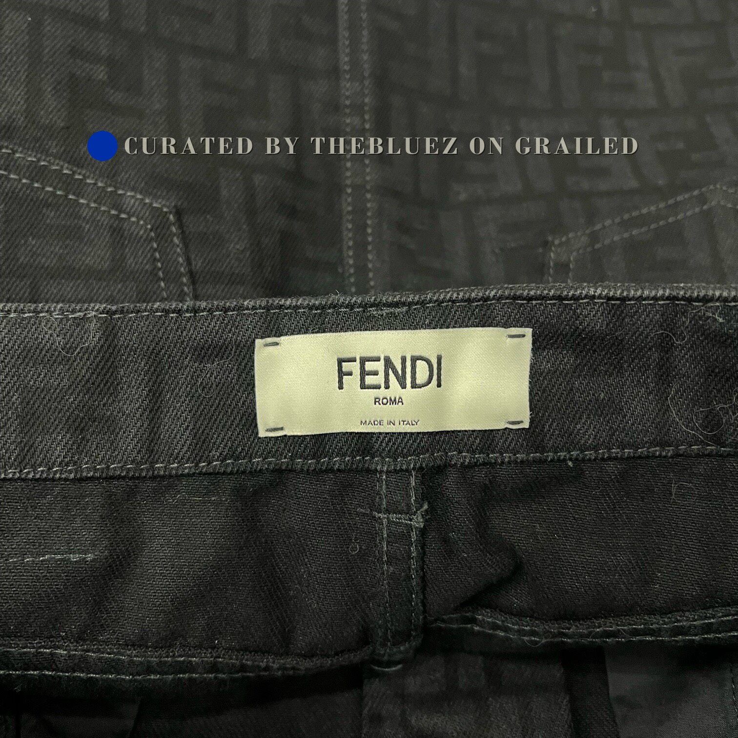 Fendi Fendi All-Over Letter Print Denim Skirt Size 40" / US 18 - 3 Thumbnail