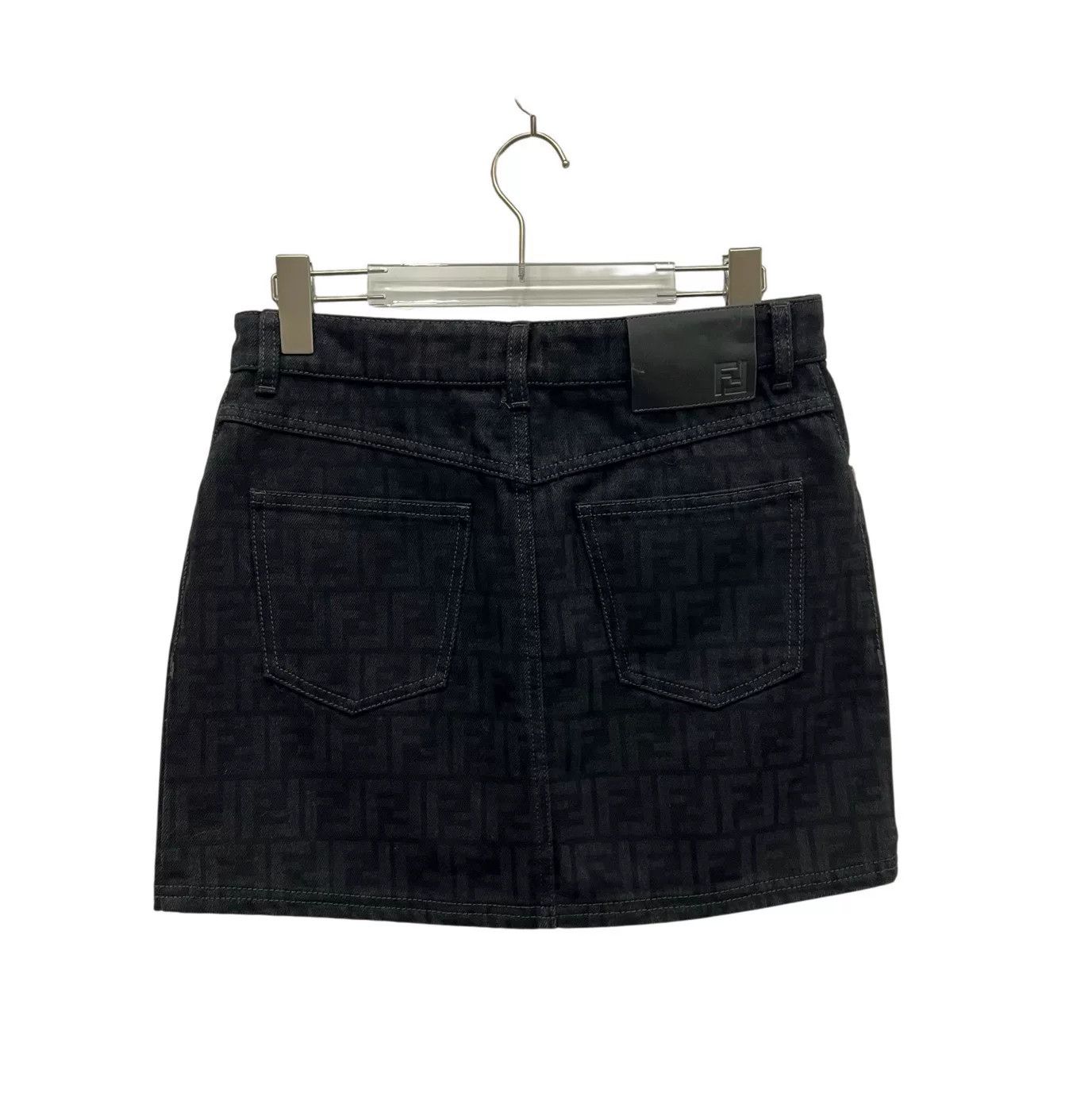 Fendi Fendi All-Over Letter Print Denim Skirt Size 40" / US 18 - 2 Thumbnail