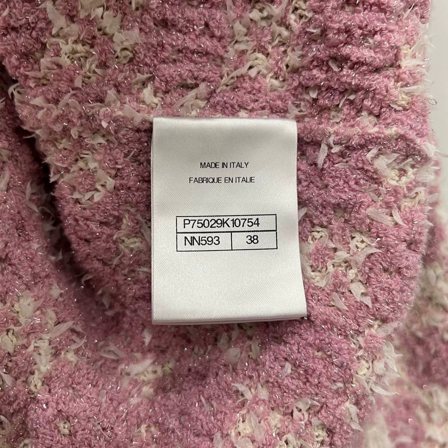 Chanel Chanel Pink White Tweed Coat Size S / US 4 / IT 40 - 6 Thumbnail