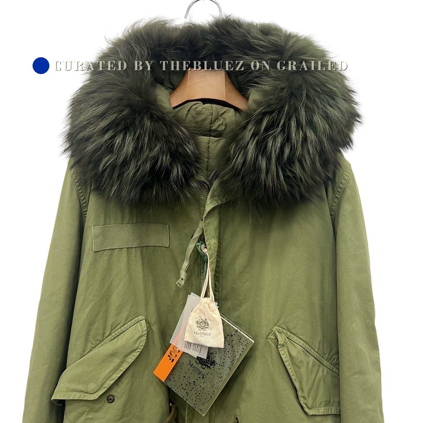 MR & MRS ITALY Mr&Mrs Green Fur Parka Coat Size US S / EU 44-46 / 1 - 3 Thumbnail