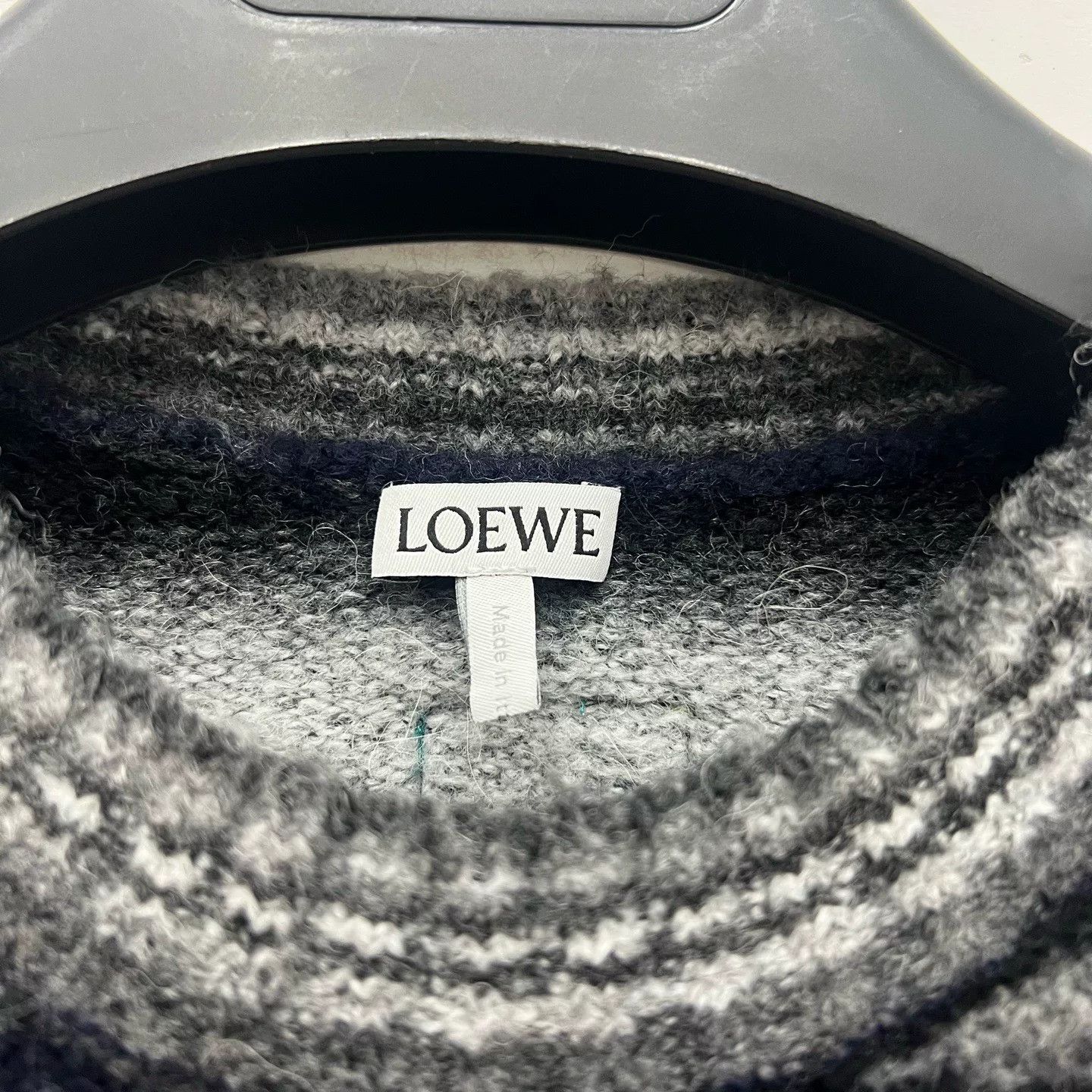 Loewe Loewe Gray Striped Sweater Size US M / EU 48-50 / 2 - 4 Thumbnail
