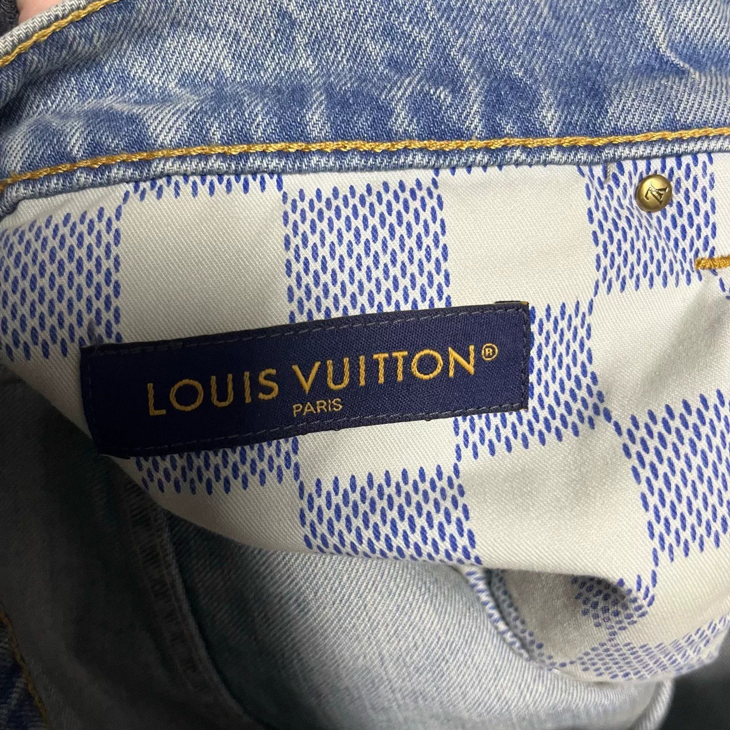 Louis Vuitton Louis Vuitton 25 Blue Cotton Washed Jeans Size US 33 - 4 Thumbnail