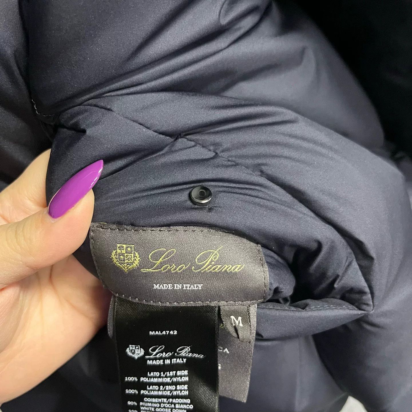 Loro Piana Loro Piana Deep Blue Reversible Down Jacket Size US M / EU 48-50 / 2 - 6 Thumbnail