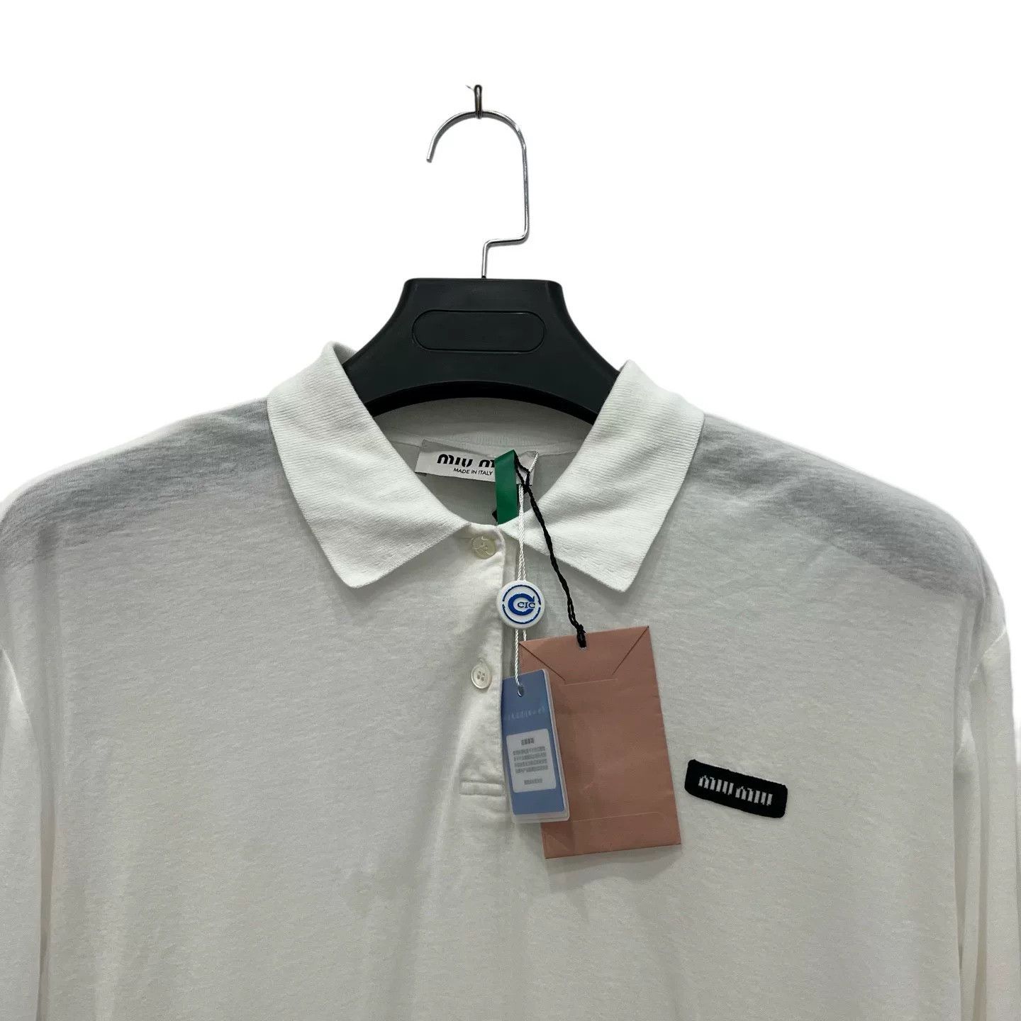 Miu Miu Miumiu White Logo Long Sleeve XS Size XS / US 0-2 / IT 36-38 - 4 Thumbnail