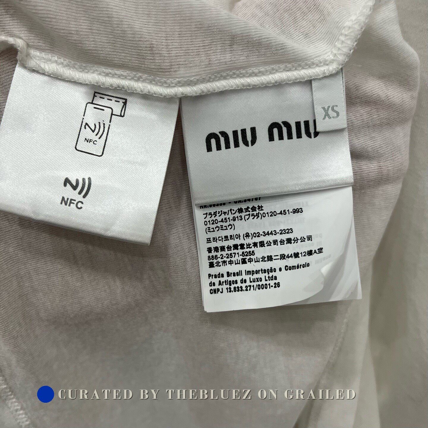 Miu Miu Miumiu White Logo Long Sleeve XS Size XS / US 0-2 / IT 36-38 - 6 Thumbnail