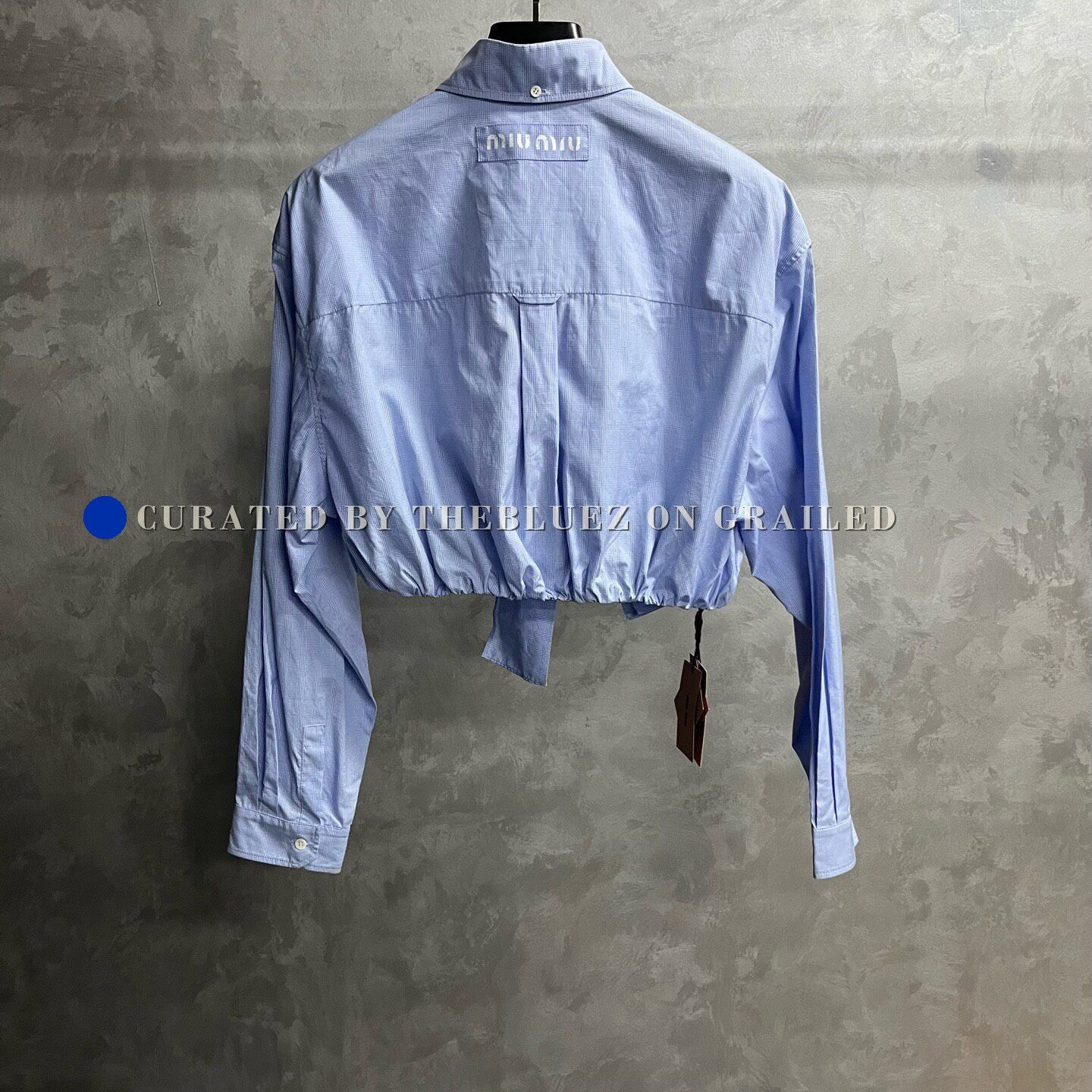 Miu Miu Miu Miu Cropped Long-Sleeve Check Top Size M / US 6-8 / IT 42-44 - 2 Thumbnail
