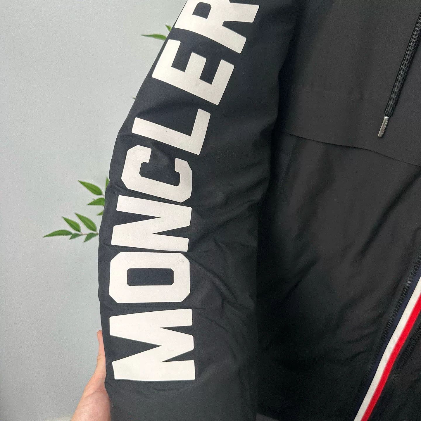Moncler Moncler Black Puffer Parka with Logo & Stripes Size M / US 6-8 / IT 42-44 - 4 Thumbnail