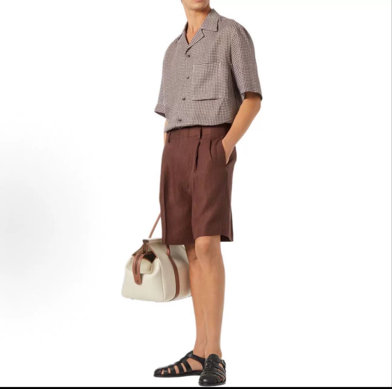 Loro Piana Loro Piana SS25 Men's Wide-Leg Casual Shorts Size US 32 / EU 48 - 9 Thumbnail