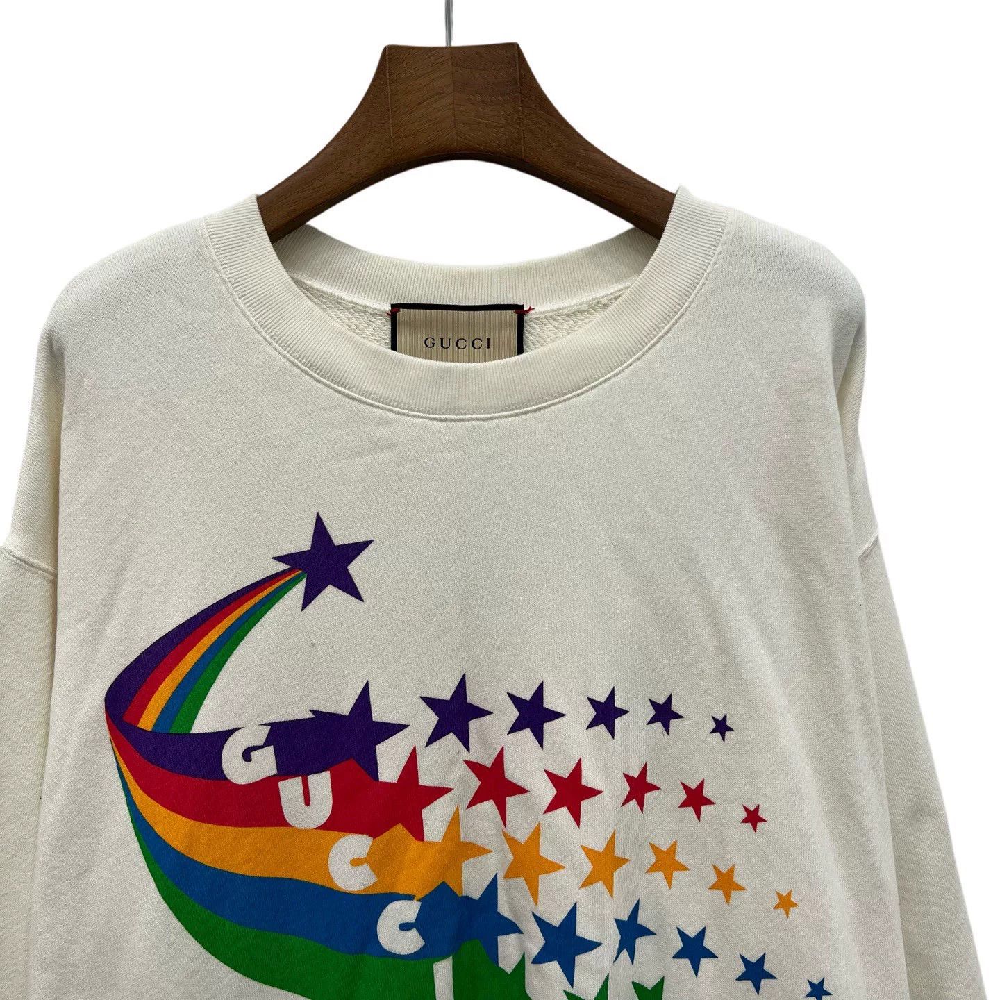 Gucci Gucci White Star Sweatshirt Size US L / EU 52-54 / 3 - 3 Thumbnail