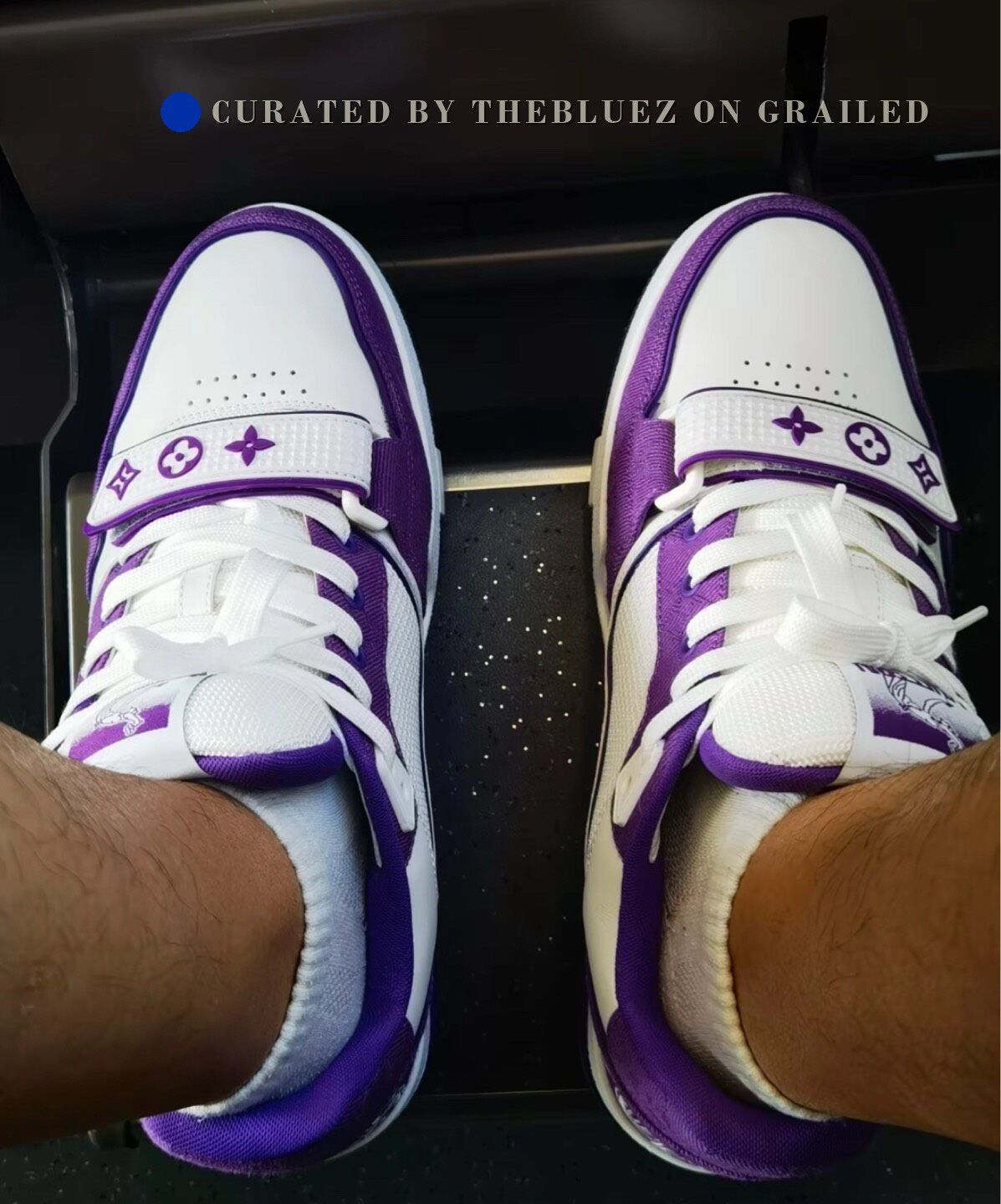 Louis Vuitton Louis Vuitton Trainer White Purple Velcro Sneakers Size US 8.5 / EU 41-42 - 2 Thumbnail