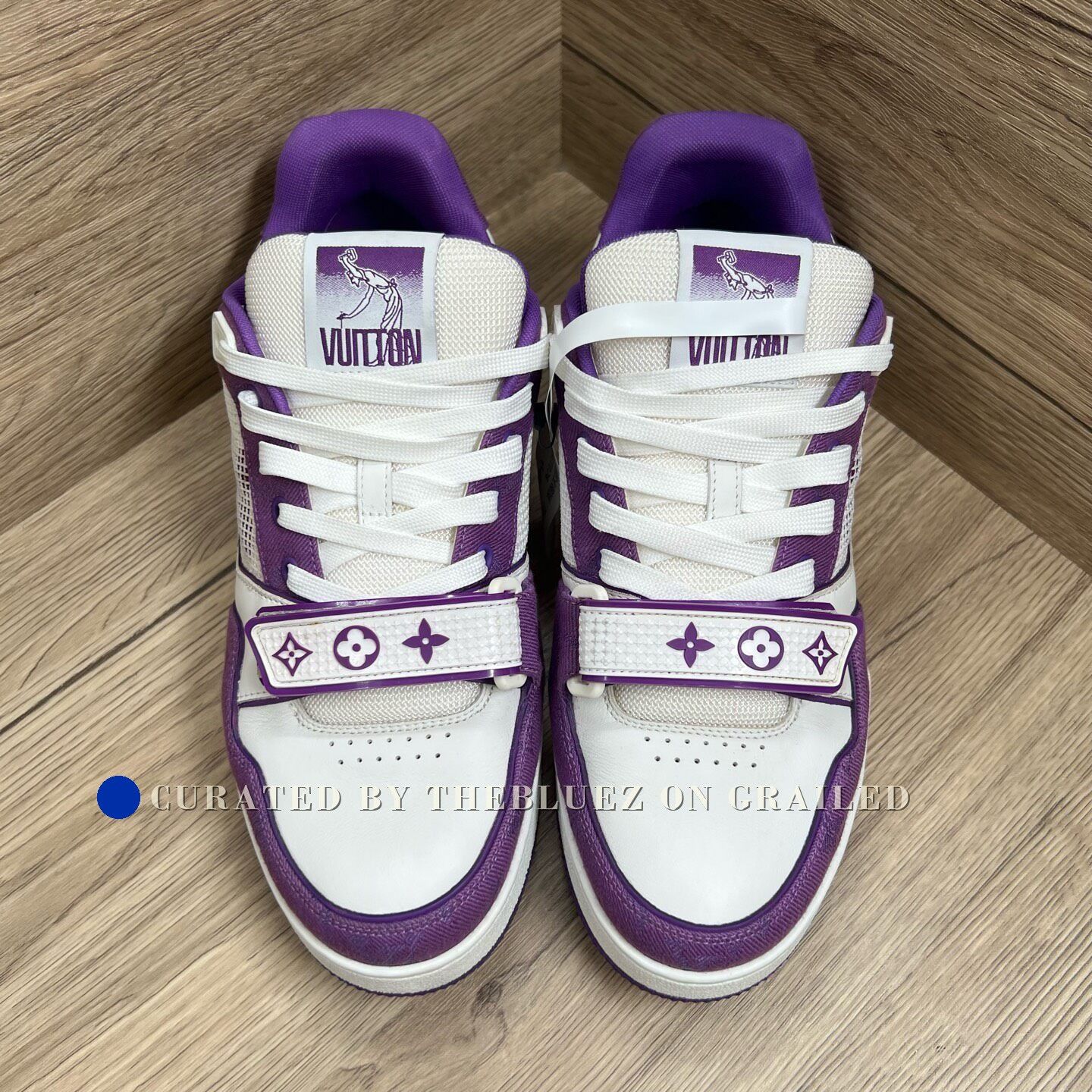 Louis Vuitton Louis Vuitton Trainer White Purple Velcro Sneakers Size US 8.5 / EU 41-42 - 3 Thumbnail