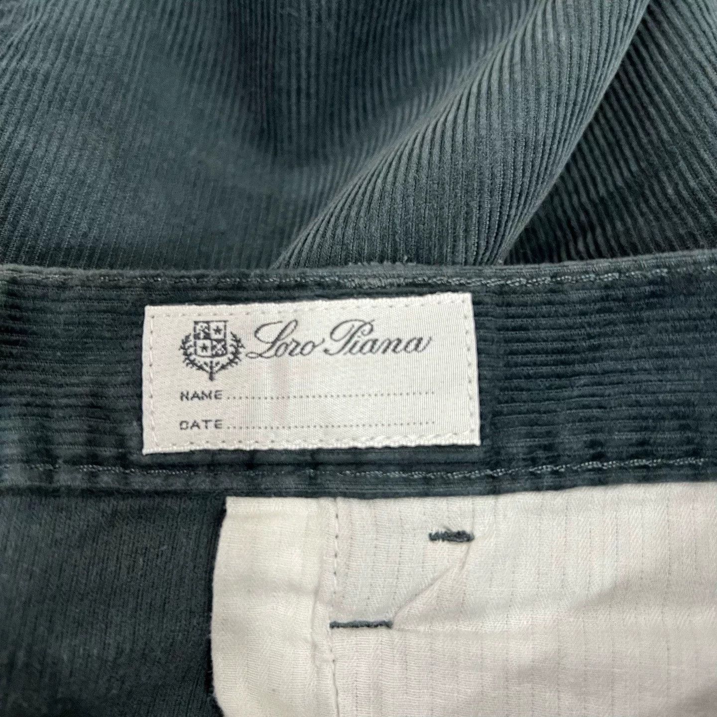 Loro Piana Loro Piana Washed Corduroy Logo Straight Pants Size US 34 / EU 50 - 4 Thumbnail