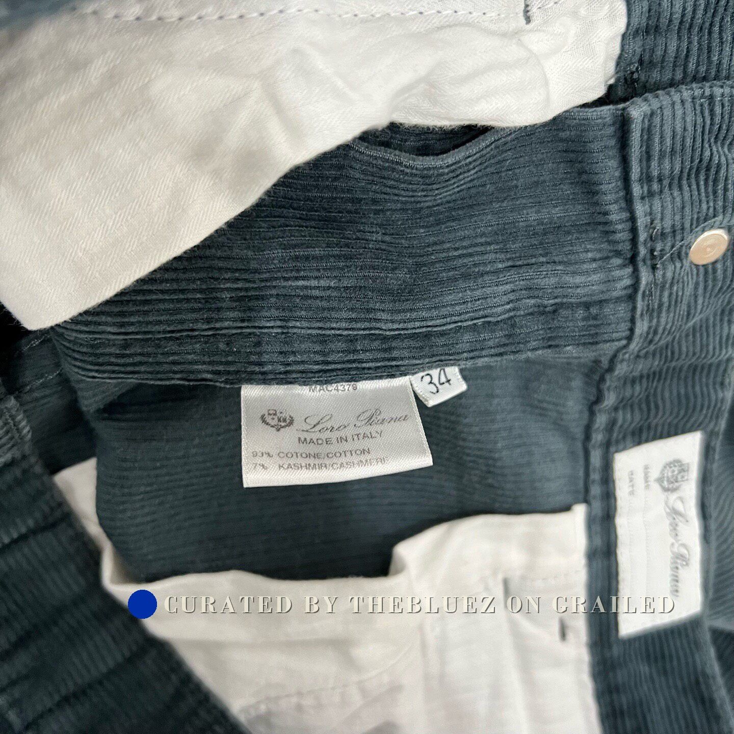 Loro Piana Loro Piana Washed Corduroy Logo Straight Pants Size US 34 / EU 50 - 5 Thumbnail