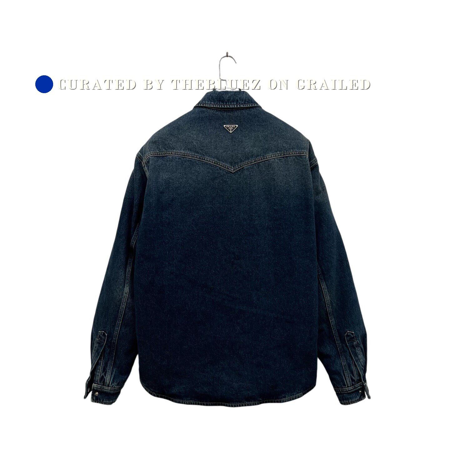 Prada Prada 25 Triangle Logo Denim Jacket Size US S / EU 44-46 / 1 - 5 Thumbnail