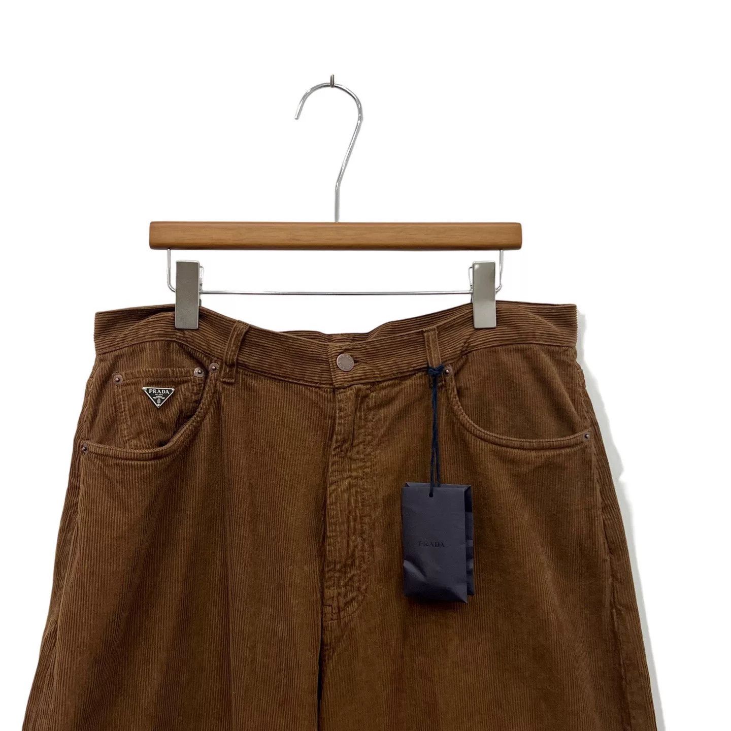 Prada Prada Triangle Logo Corduroy Trousers Size US 34 / EU 50 - 2 Thumbnail