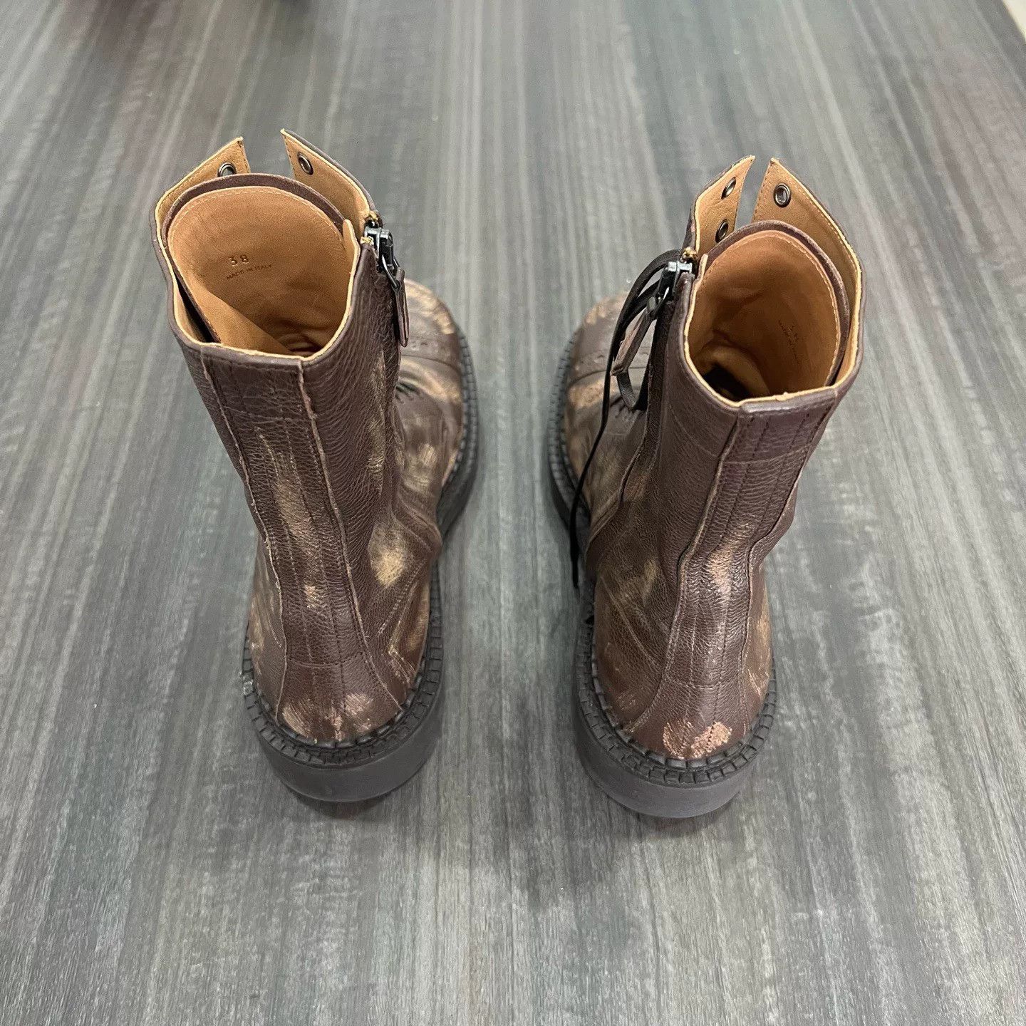 Miu Miu Miumiu Distressed Brown Biker Boots Size US 7 / IT 37 - 7 Thumbnail