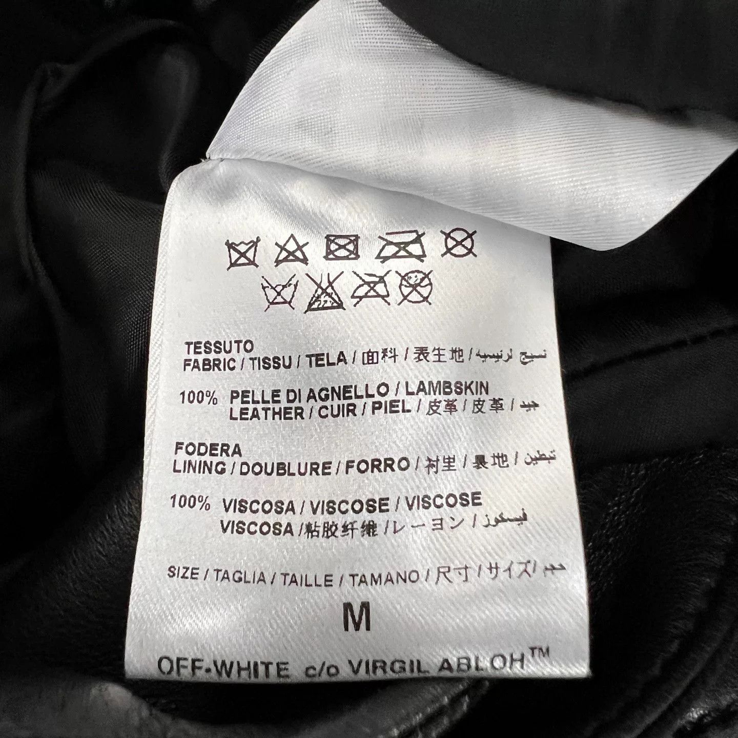 Off-White Off-White Black Sheepskin Biker Jacket Size US M / EU 48-50 / 2 - 4 Thumbnail