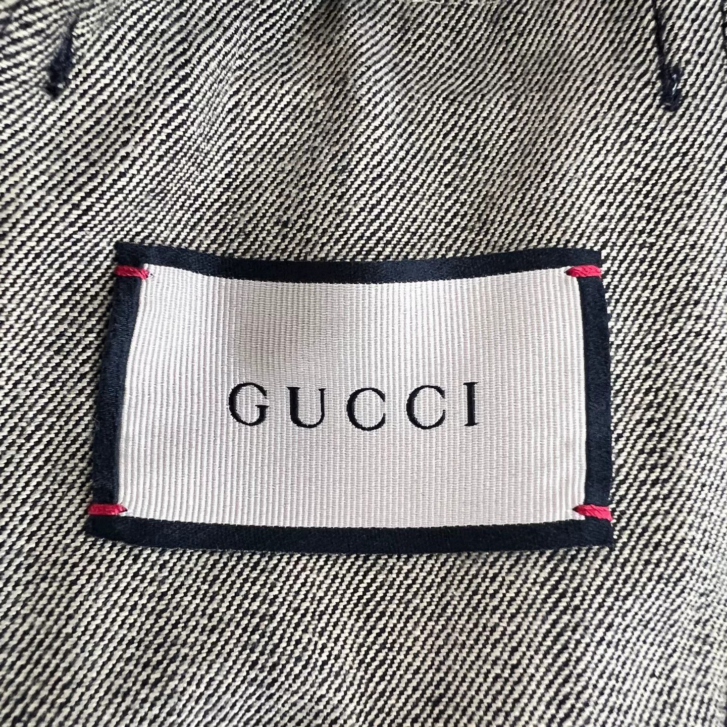 Gucci Gucci Logo Monogram Denim Jacket Size US S / EU 44-46 / 1 - 3 Thumbnail
