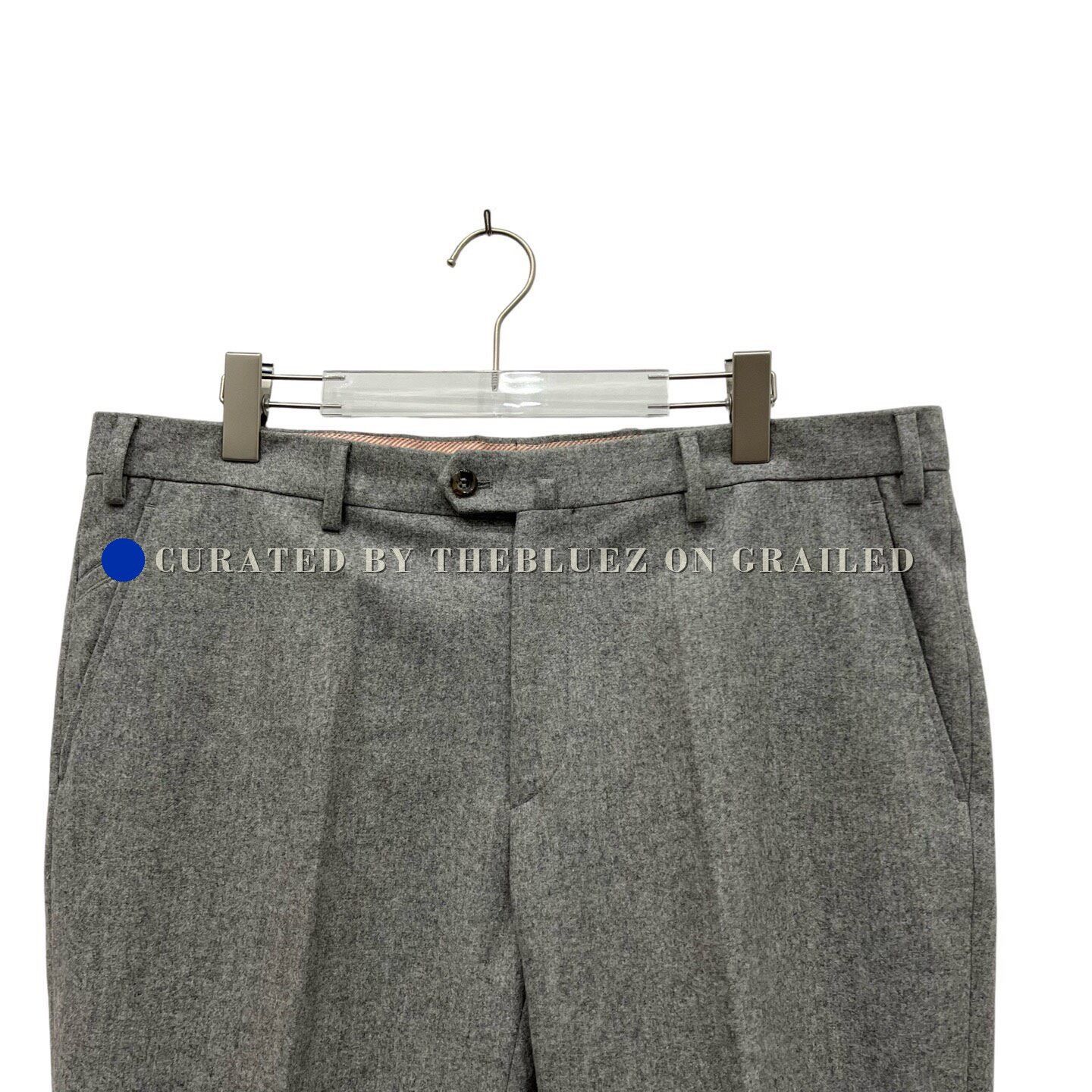 Loro Piana Loro Piana Gray Wool Straight Trousers Size US 35 - 3 Thumbnail