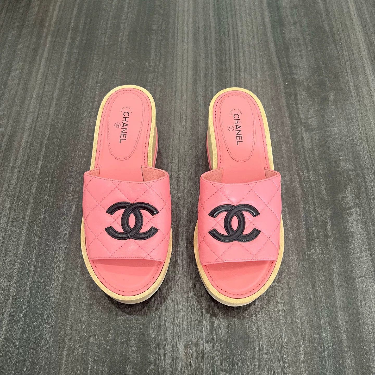 Chanel Chanel Pink High-Heel Slippers Size US 6 / IT 36 - 2 Thumbnail