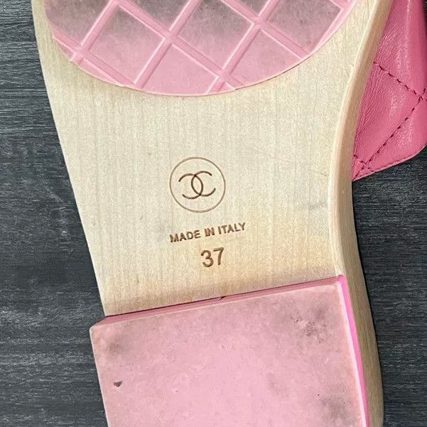 Chanel Chanel Pink High-Heel Slippers Size US 6 / IT 36 - 6 Thumbnail