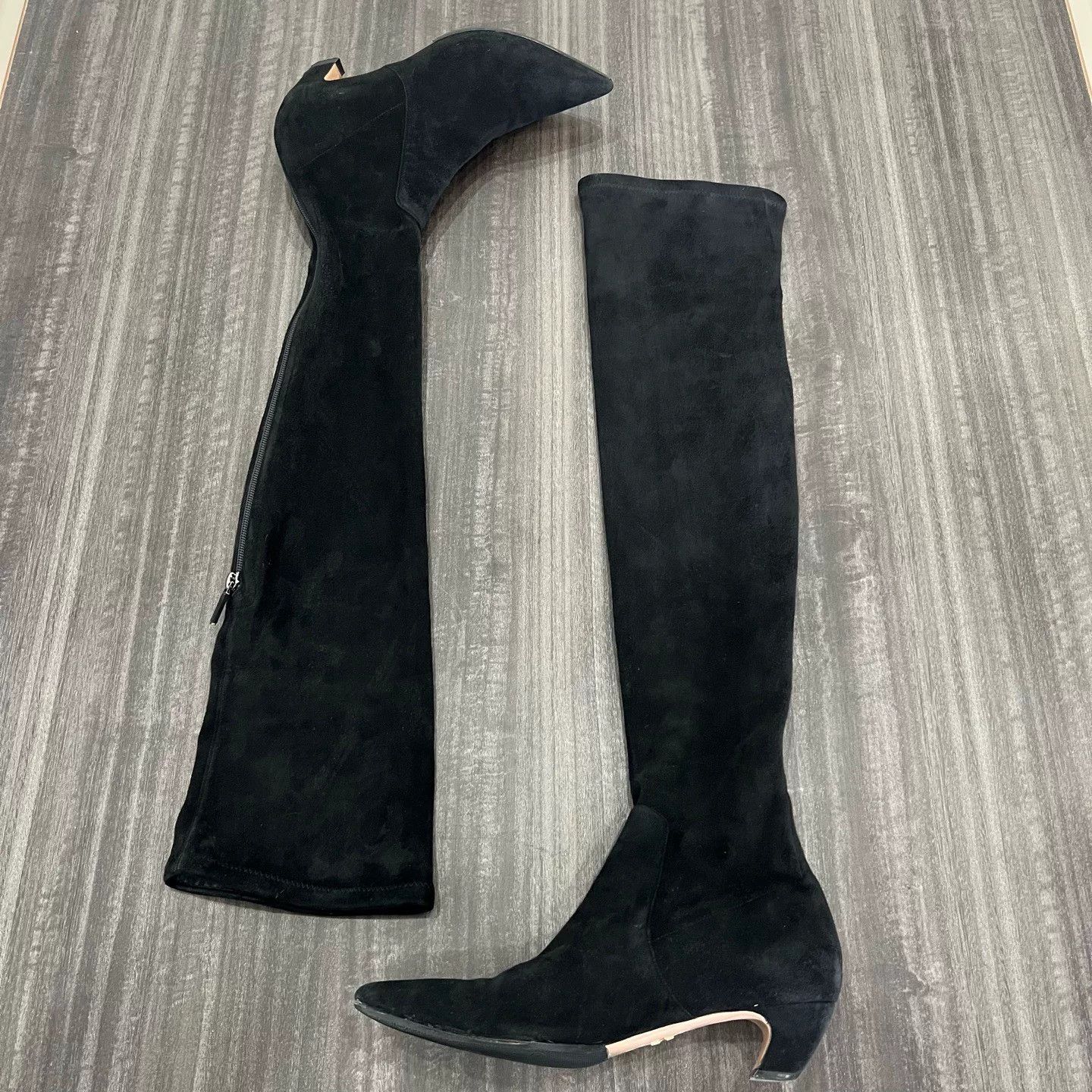 Dior Dior Black Suede High Boots Size US 6 / IT 36 - 2 Thumbnail