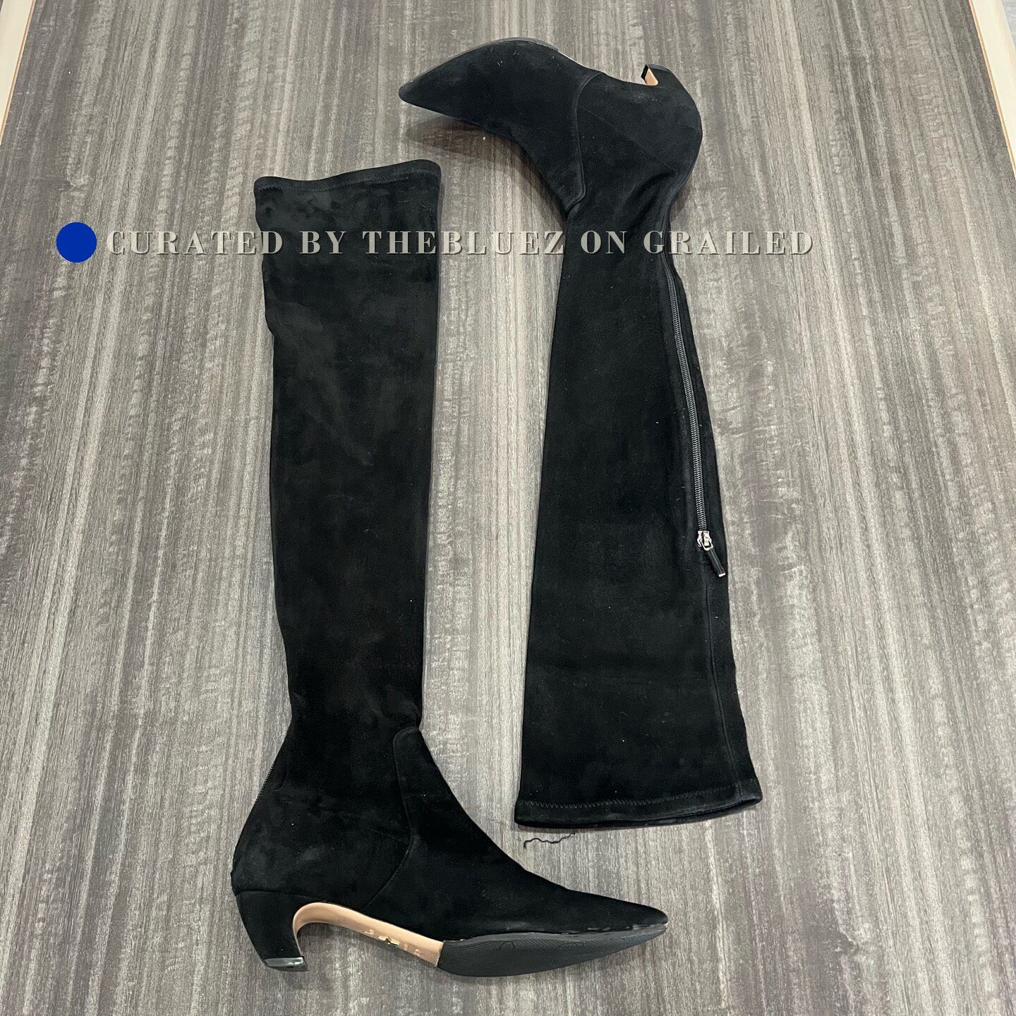 Dior Dior Black Suede High Boots Size US 6 / IT 36 - 3 Thumbnail