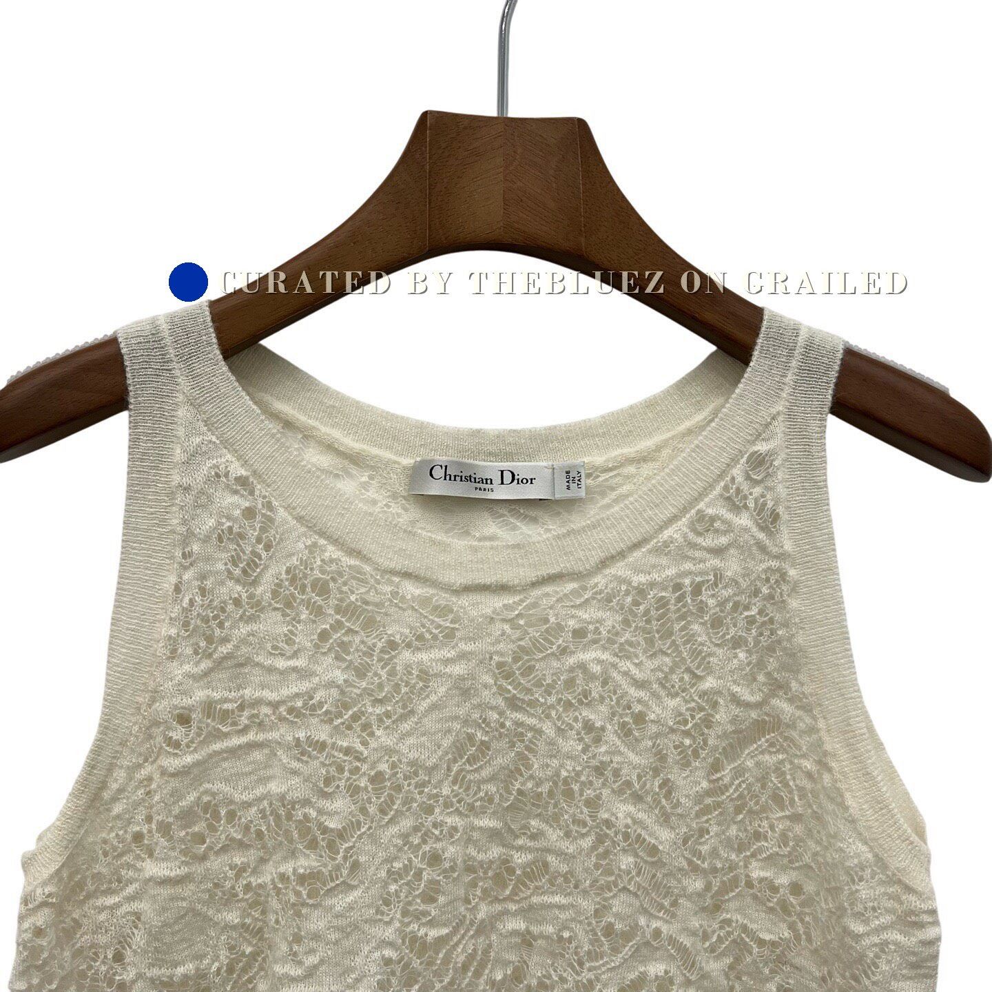 Dior Dior Cream Lace Tank Top Size S / US 4 / IT 40 - 2 Thumbnail