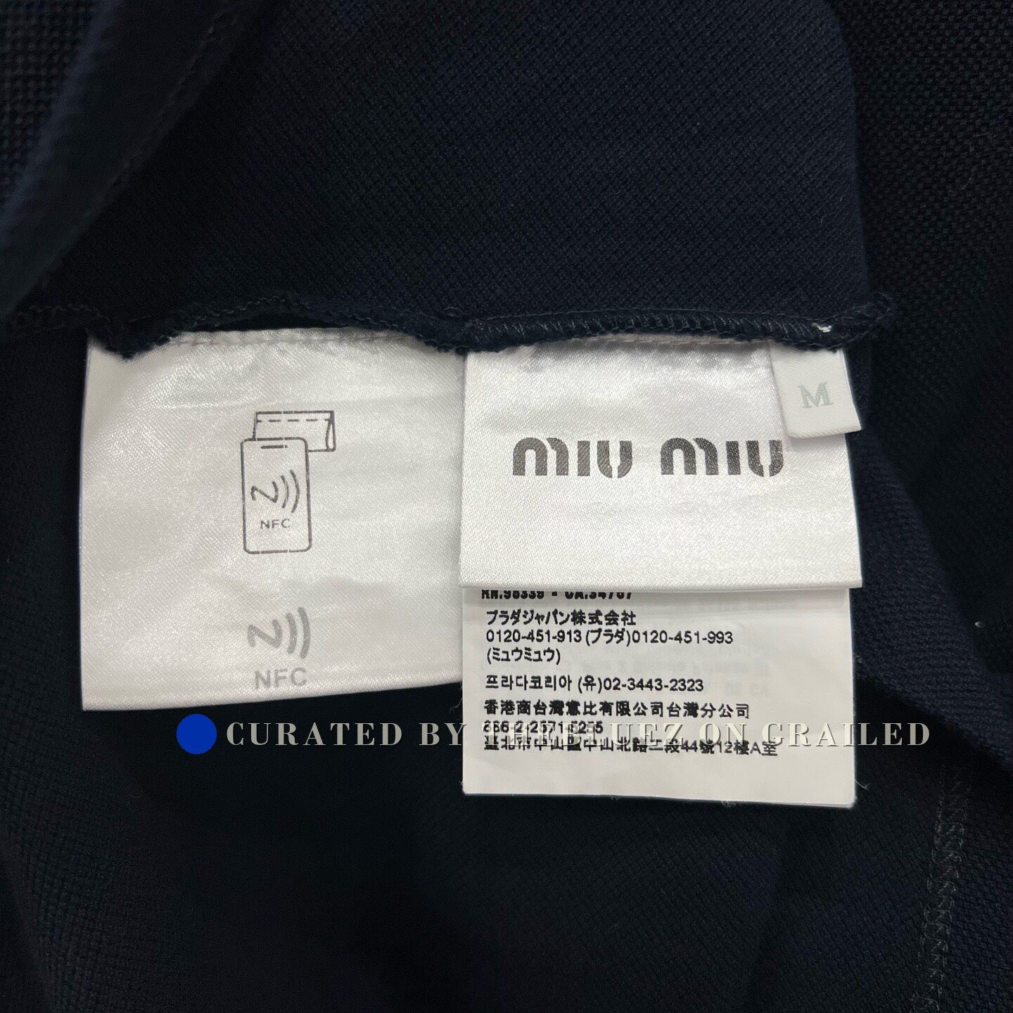 Miu Miu Miumiu Navy Knit Short-Sleeve Top M Size M / US 6-8 / IT 42-44 - 5 Thumbnail