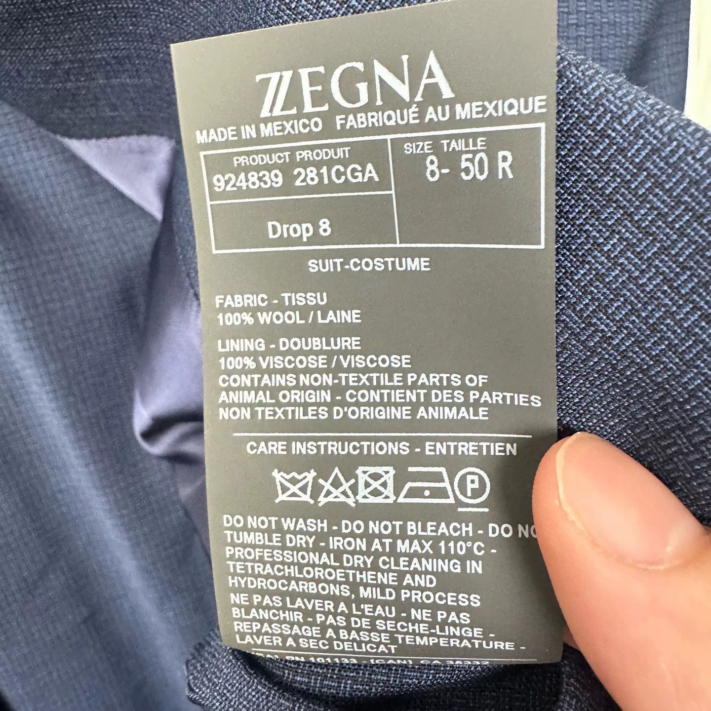 Ermenegildo Zegna Ermenegildo Zegna Wool Check Suit Set 50 Size US M / EU 48-50 / 2 - 7 Thumbnail