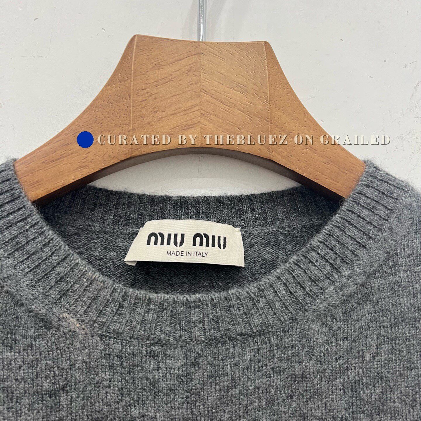 Miu Miu Miumiu Gray Cashmere Short Sleeve Knit Size S / US 4 / IT 40 - 4 Thumbnail