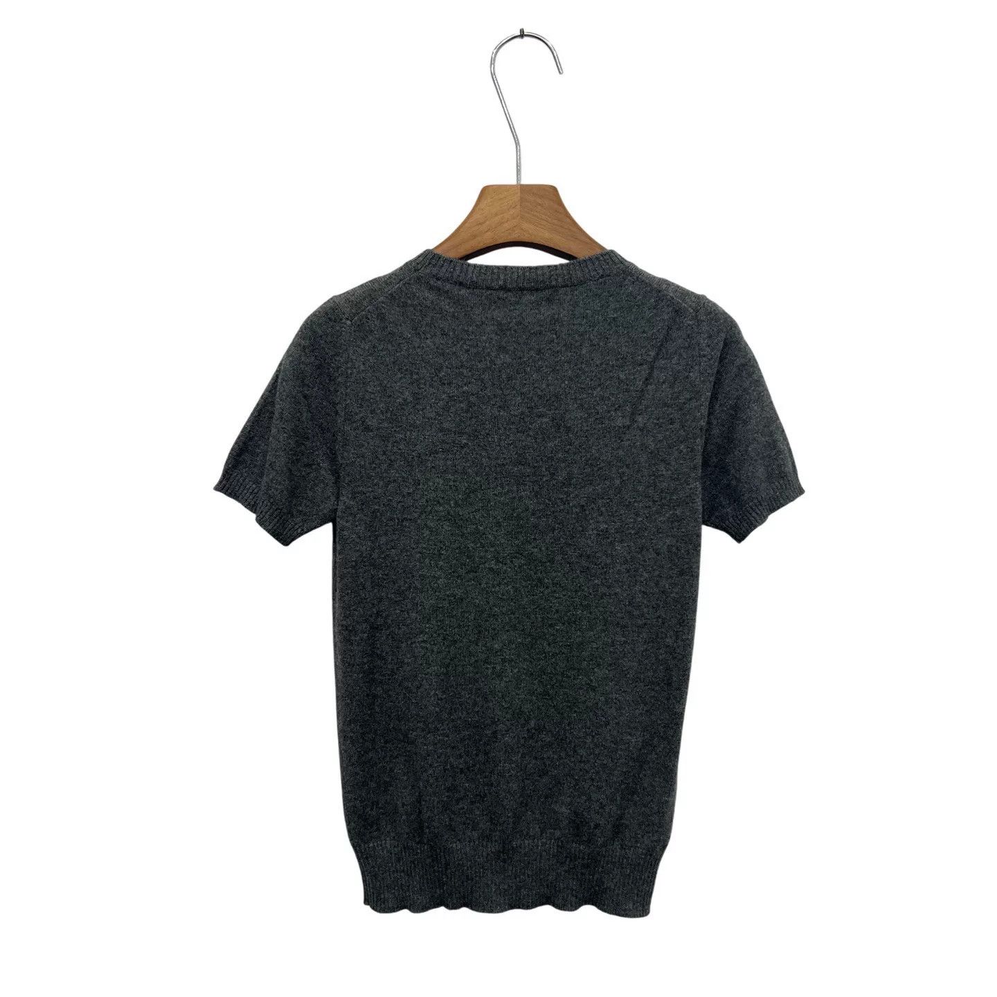Miu Miu Miumiu Gray Cashmere Short Sleeve Knit Size S / US 4 / IT 40 - 3 Thumbnail